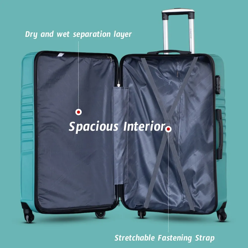 24 Inch Partner Aqua Wave ABS Lightweight Hard Case Trolley Luggage With Spinner Wheels