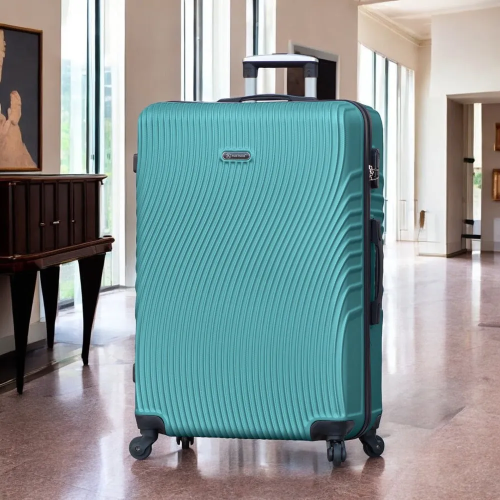 28 Inch Partner Aqua Wave ABS Lightweight Hard Case Trolley Luggage With Spinner Wheels