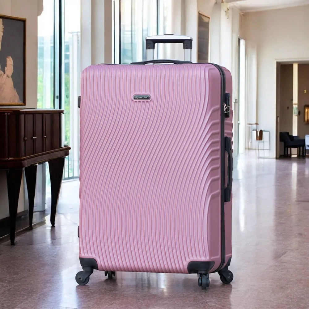 28 Inch Partner Aqua Wave ABS Lightweight Hard Case Trolley Luggage With Spinner Wheels