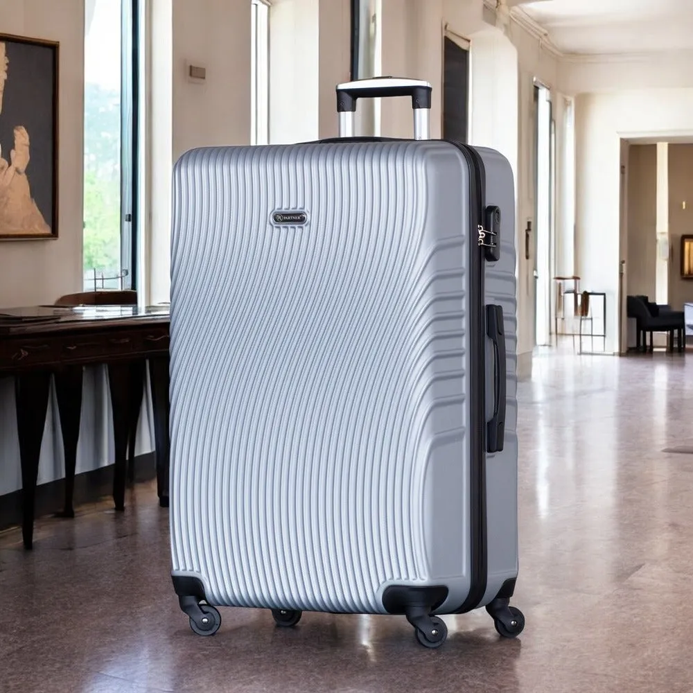 28 Inch Partner Aqua Wave ABS Lightweight Hard Case Trolley Luggage With Spinner Wheels