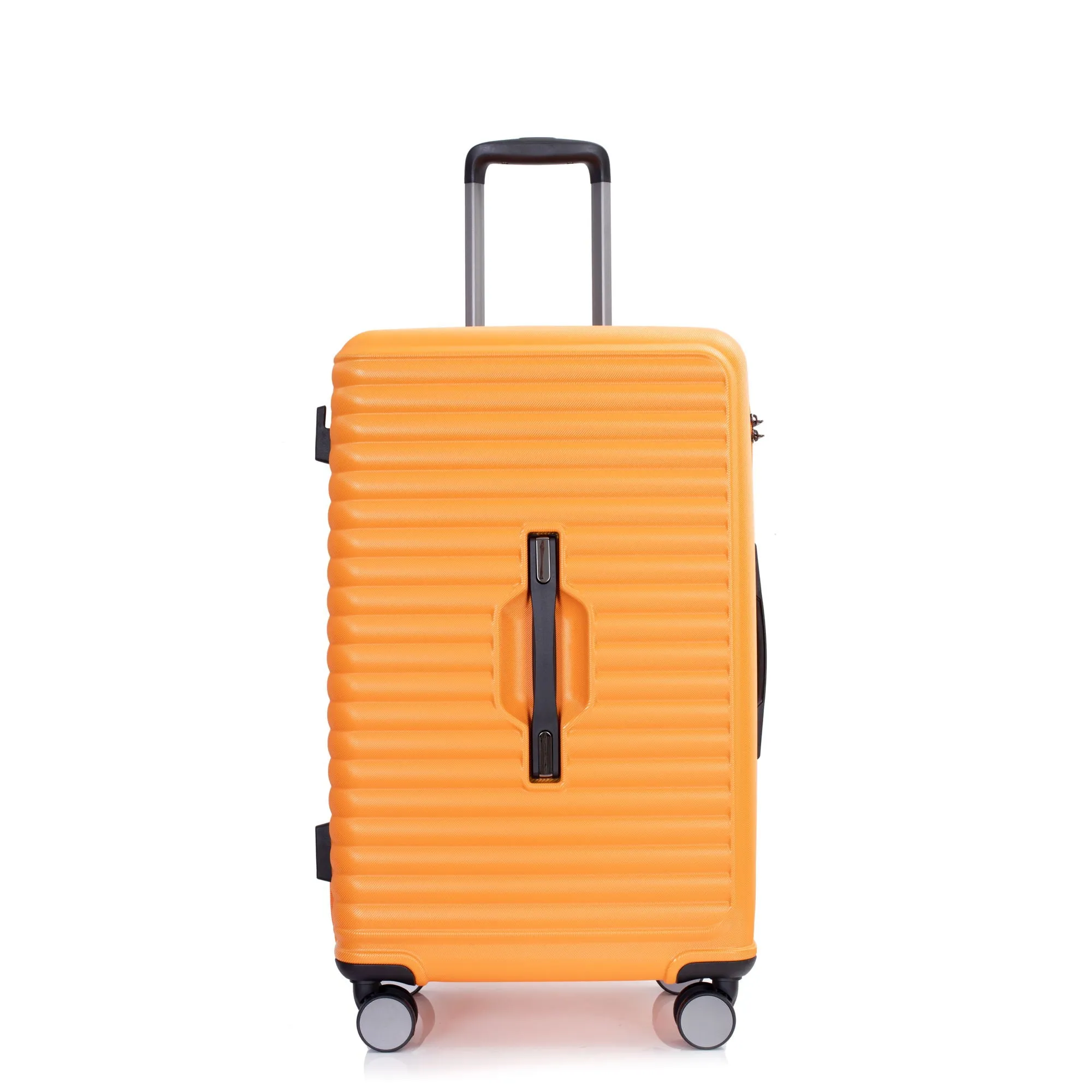 3 Piece Luggage Sets Lightweight Suitcase With Two Hooks, 360° Double Spinner Wheels, Tsa Lock, (21/25/29) Orange