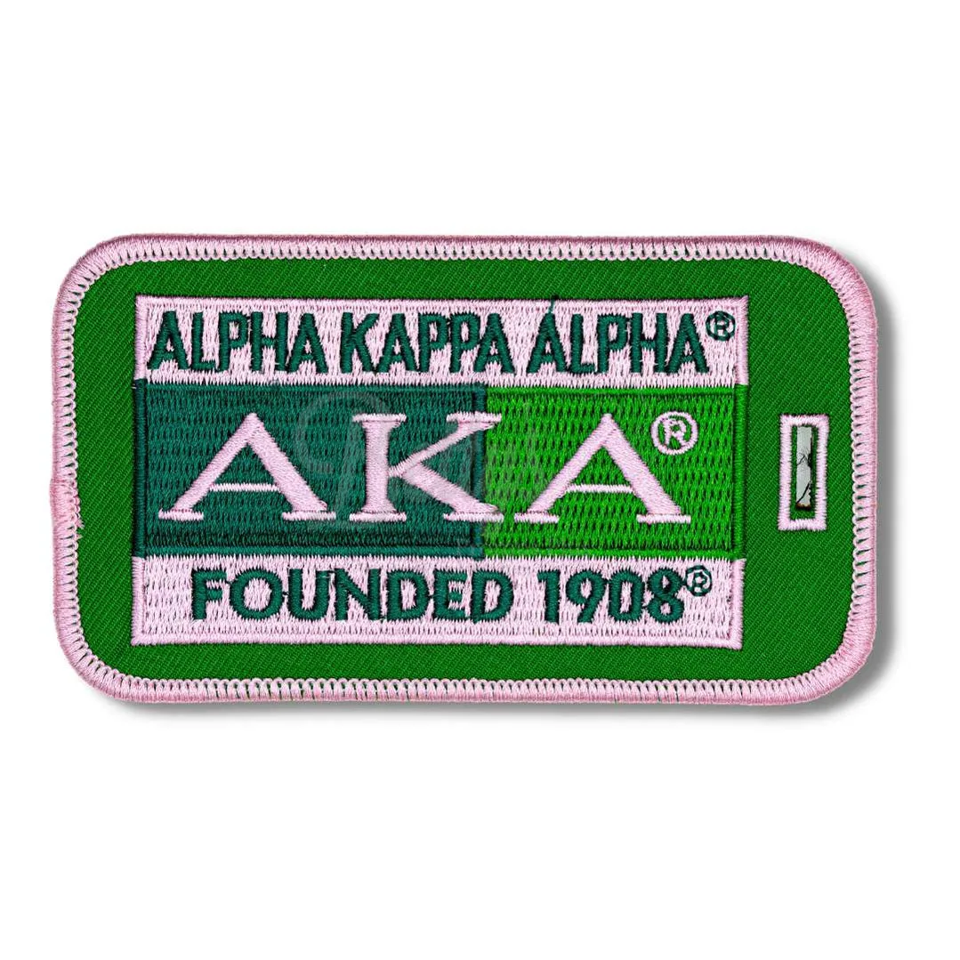 Alpha Kappa Alpha AKA Founded 1908 Embroidered Luggage Tag