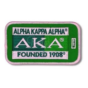 Alpha Kappa Alpha AKA Founded 1908 Embroidered Luggage Tag