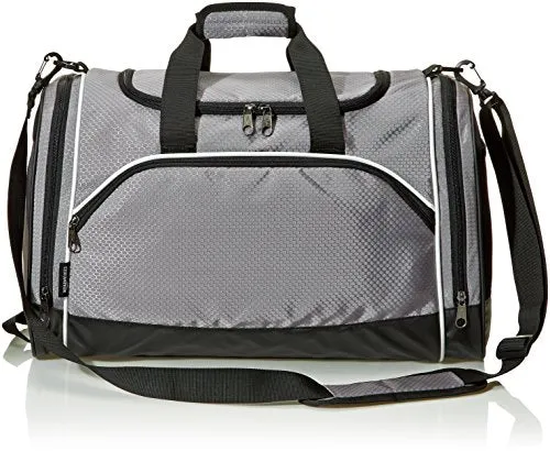 Amazonbasics Sports Duffel - Small, Grey