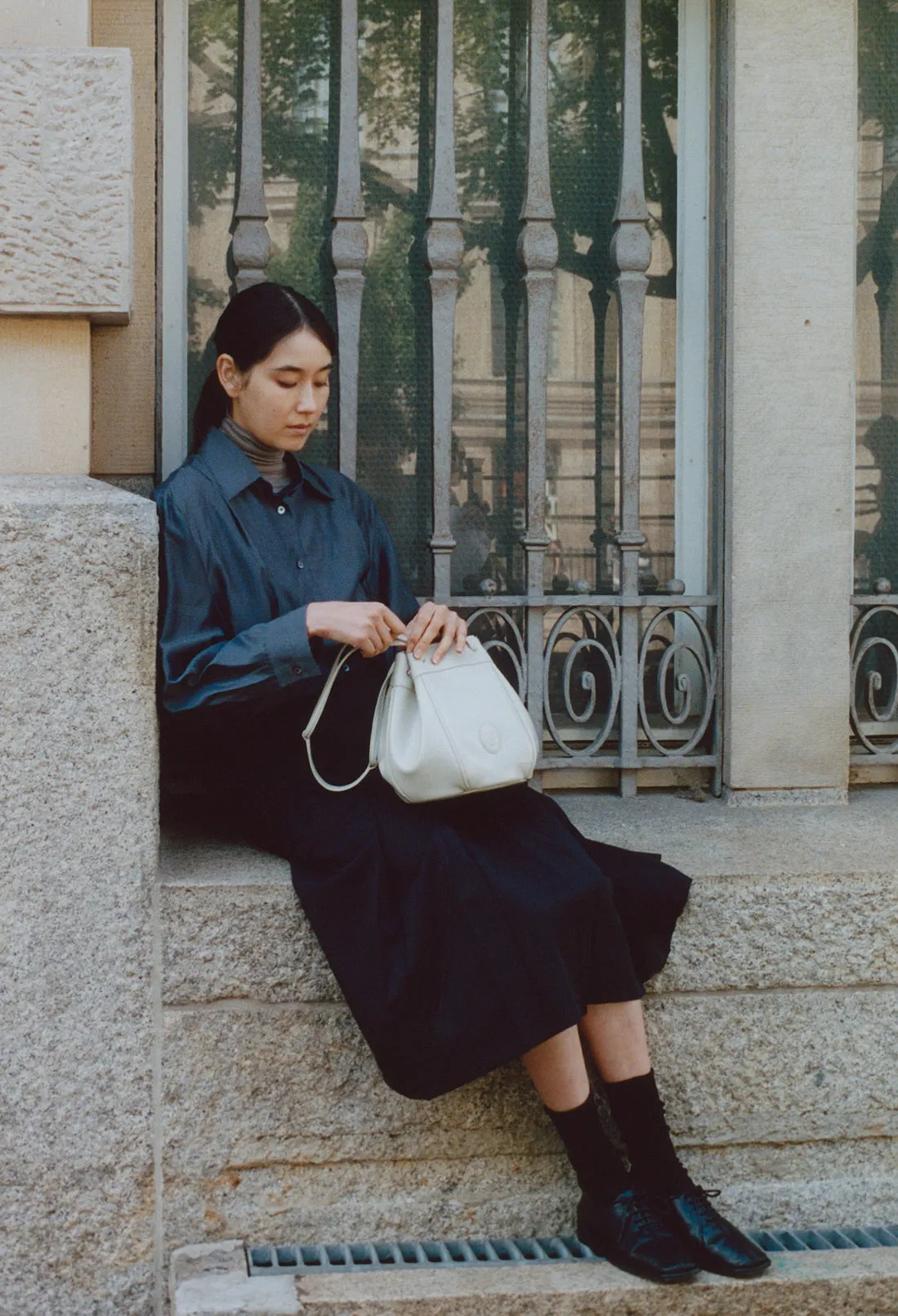 Aude Copain Bag In Misty White