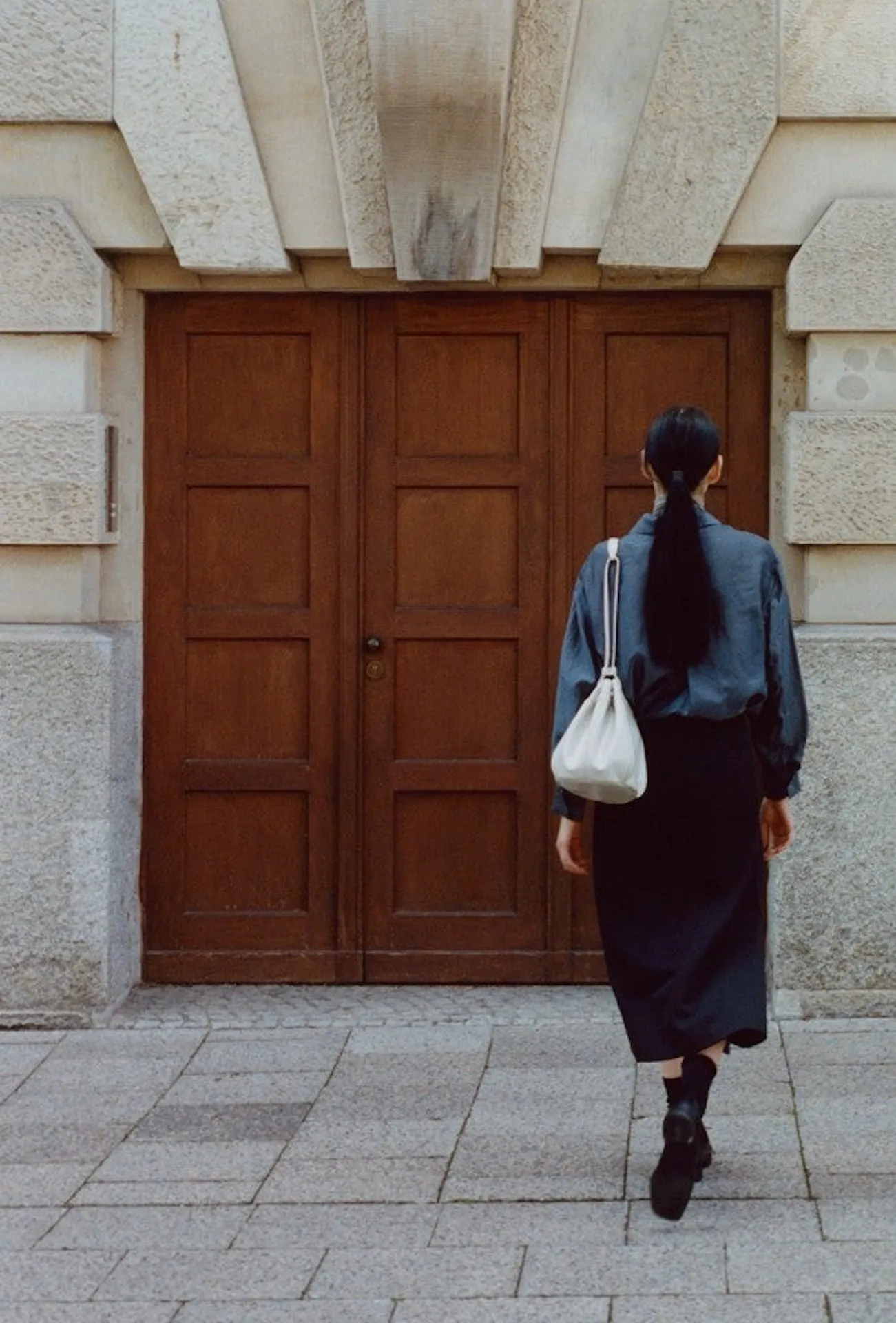 Aude Copain Bag In Misty White