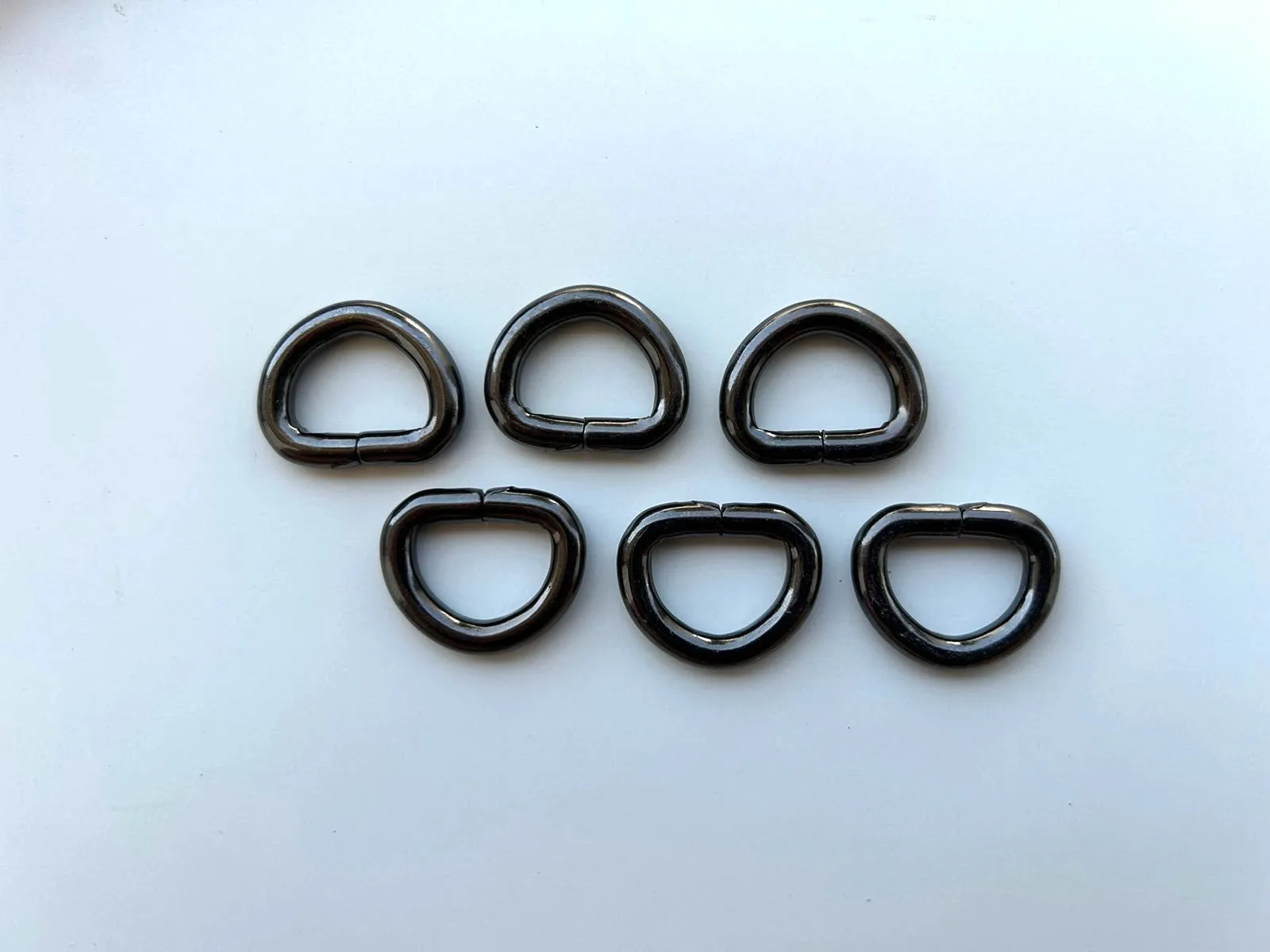 Black Metallic D Rings
