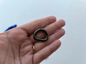 Black Metallic D Rings