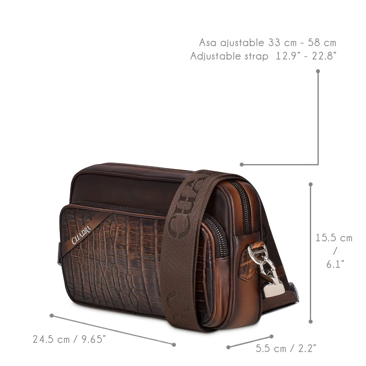 BOC04MO - Cuadra brown casual fashion moreleti chest chutch bag for men.