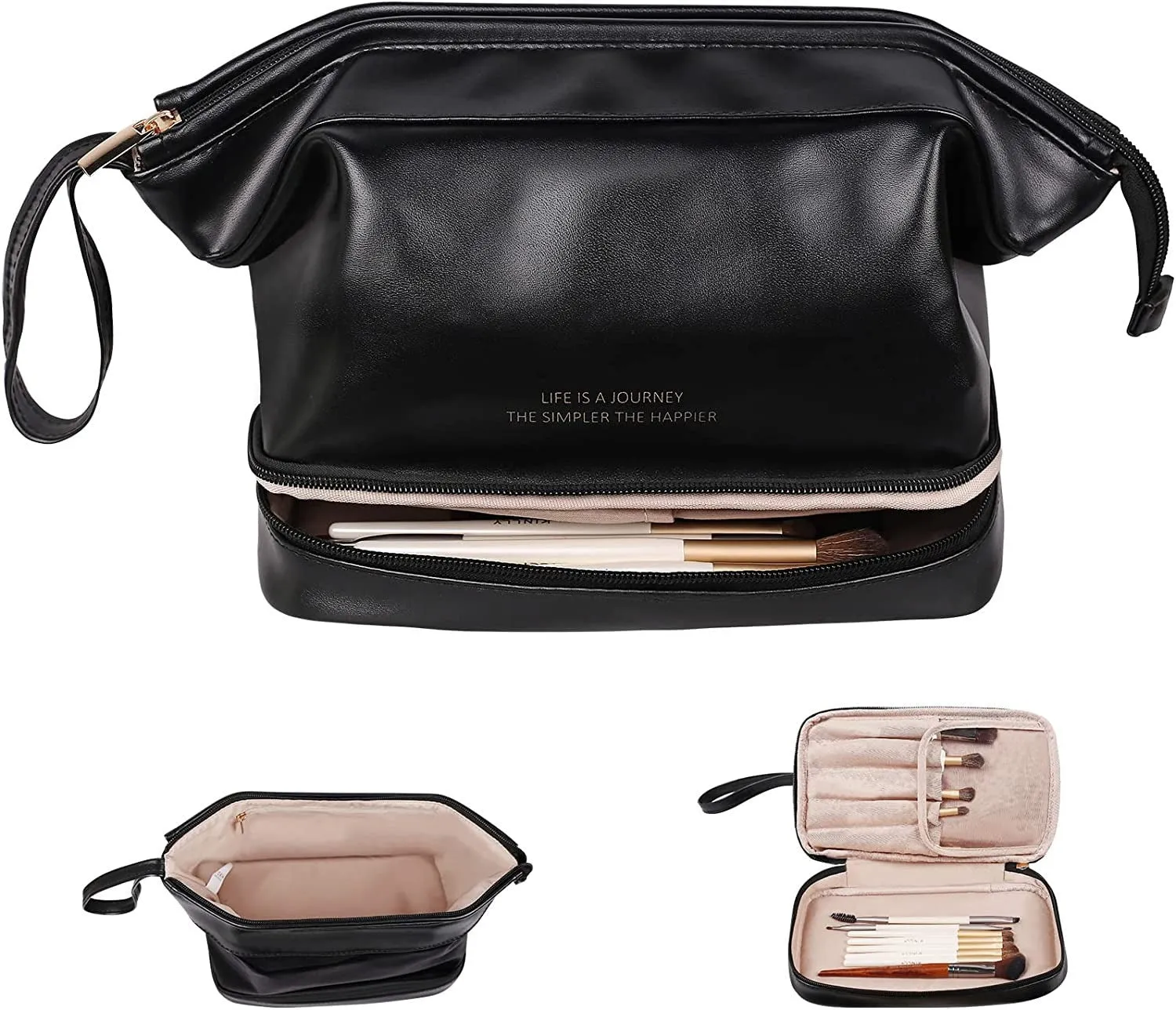 Cloud Style Double Layer Large Cosmetic Bag