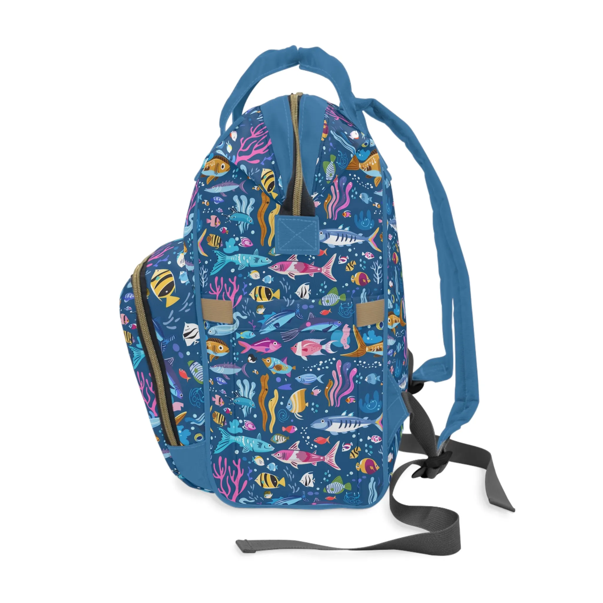 Enchanted Ocean: Magical Underwater Sea Creatures Multifunctional Diaper Backpack