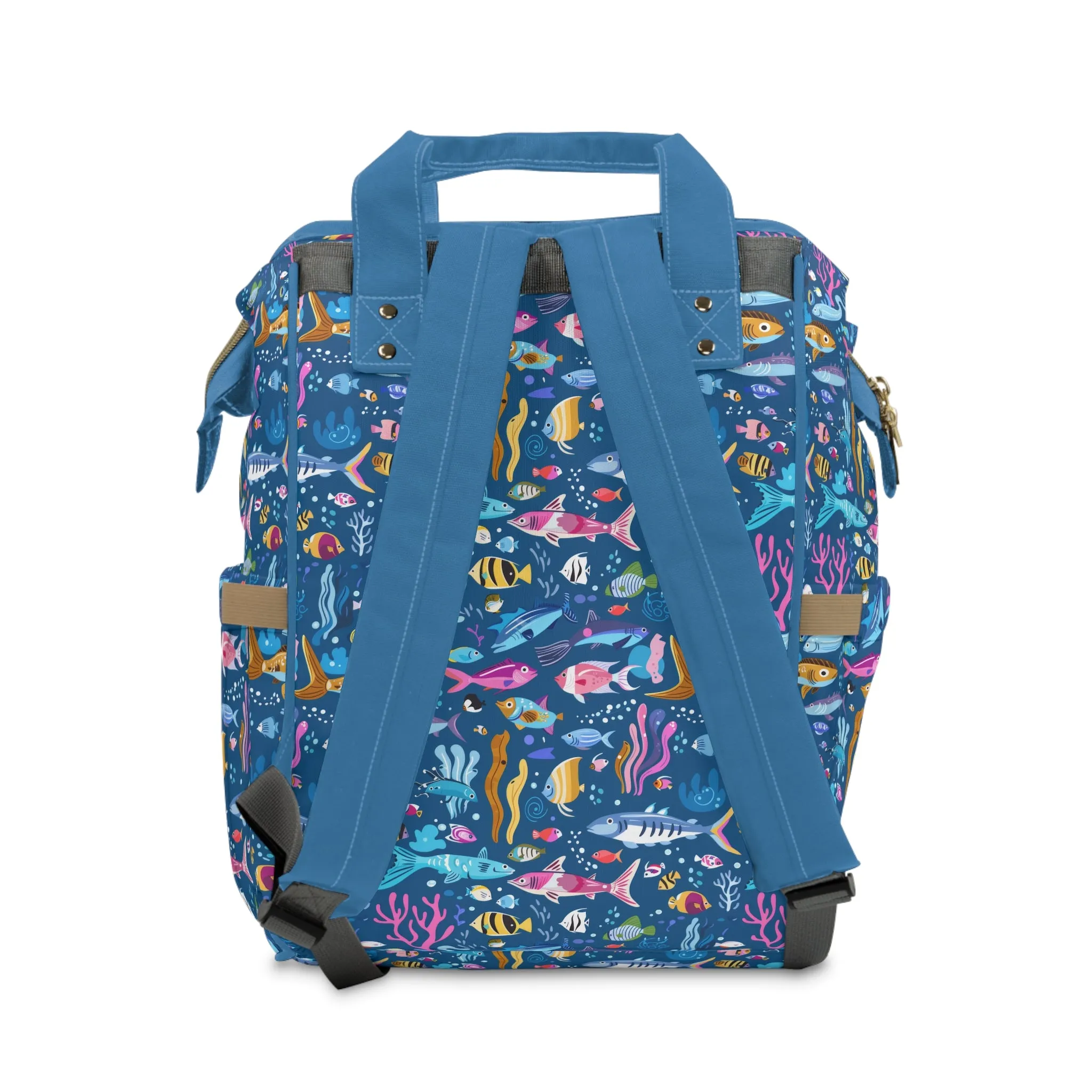 Enchanted Ocean: Magical Underwater Sea Creatures Multifunctional Diaper Backpack