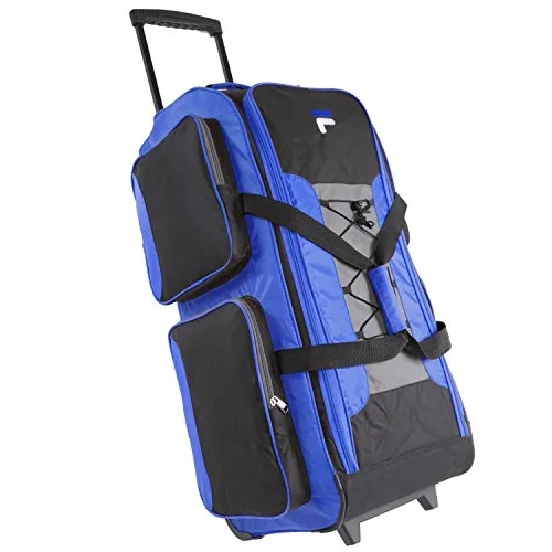 Fila FL-LUD-532-BL 32-inch Lightweight Rolling Duffel, Blue