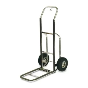 Forbes Industries 1555-PS 23.5" Bellman's Hand Truck Polished Stainless Steel,10" Black Pneumatic Wheels