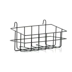 Forbes Industries 1575-BSKT 18" Wire Basket for Self Serve Luggage Cart, Black Vinyl Dipped