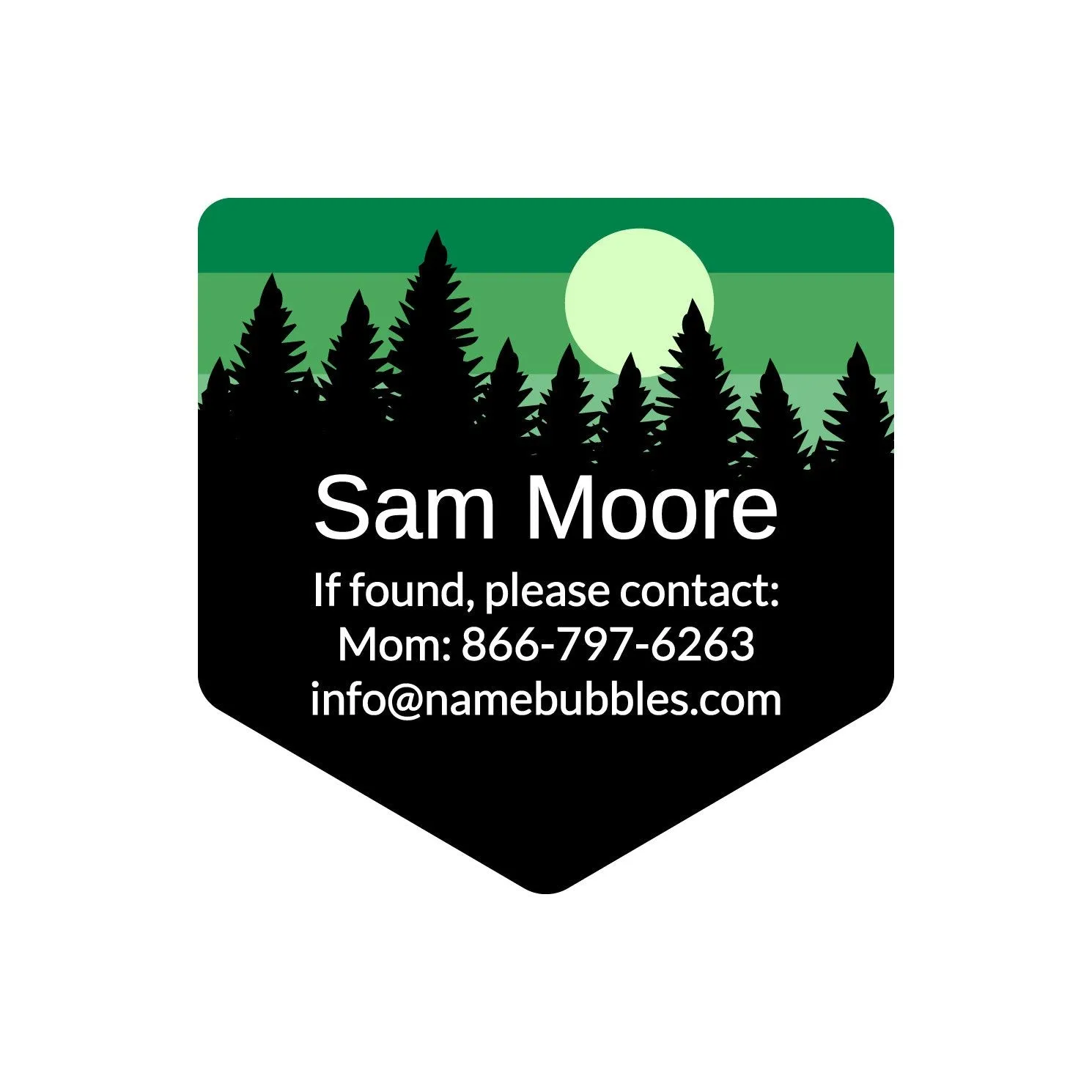 Forest Sky Contact Labels