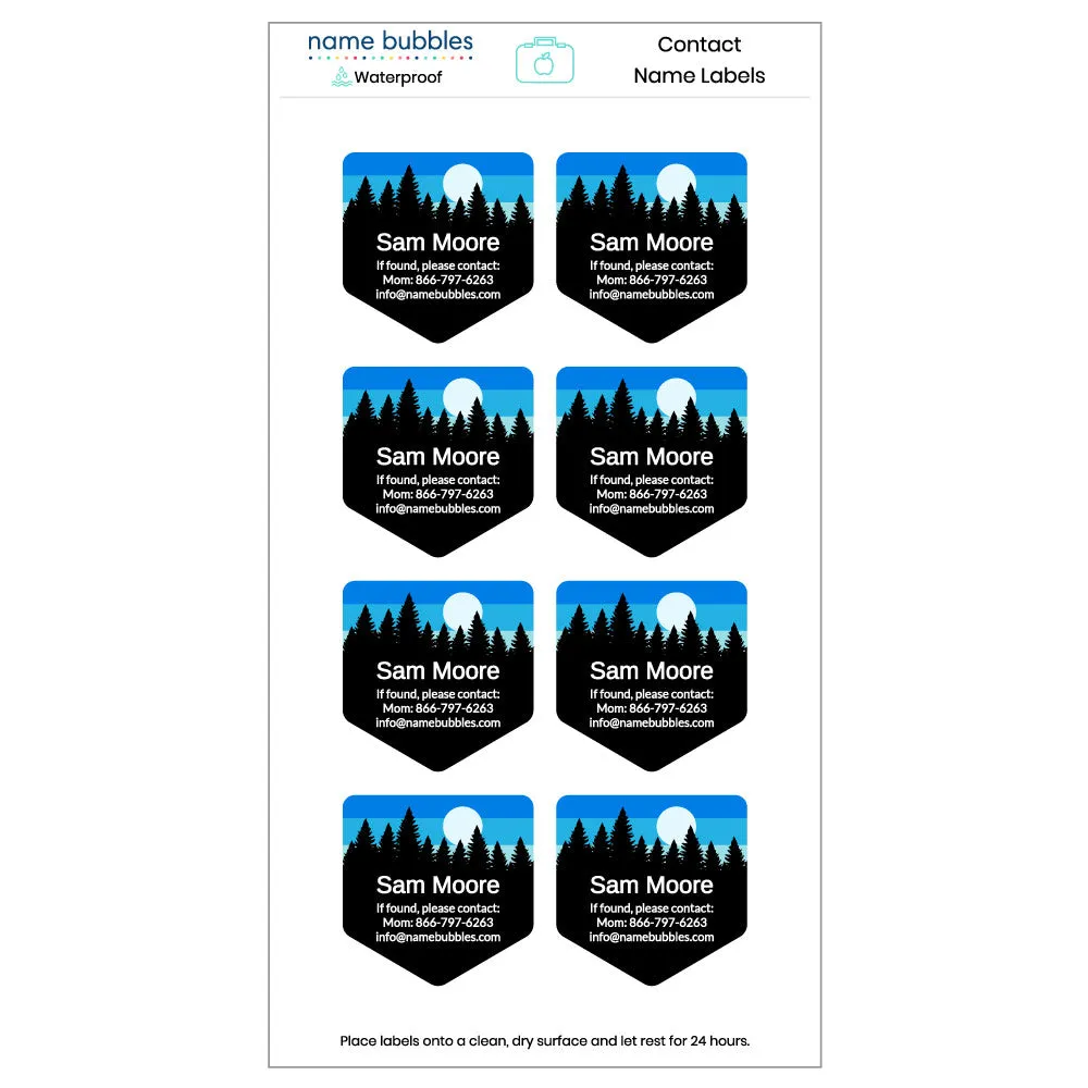 Forest Sky Contact Labels