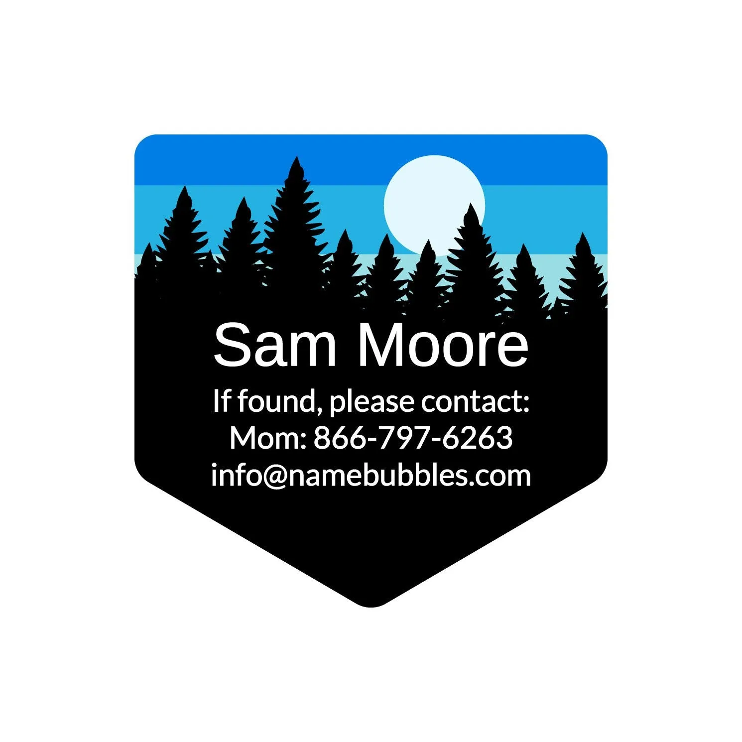 Forest Sky Contact Labels