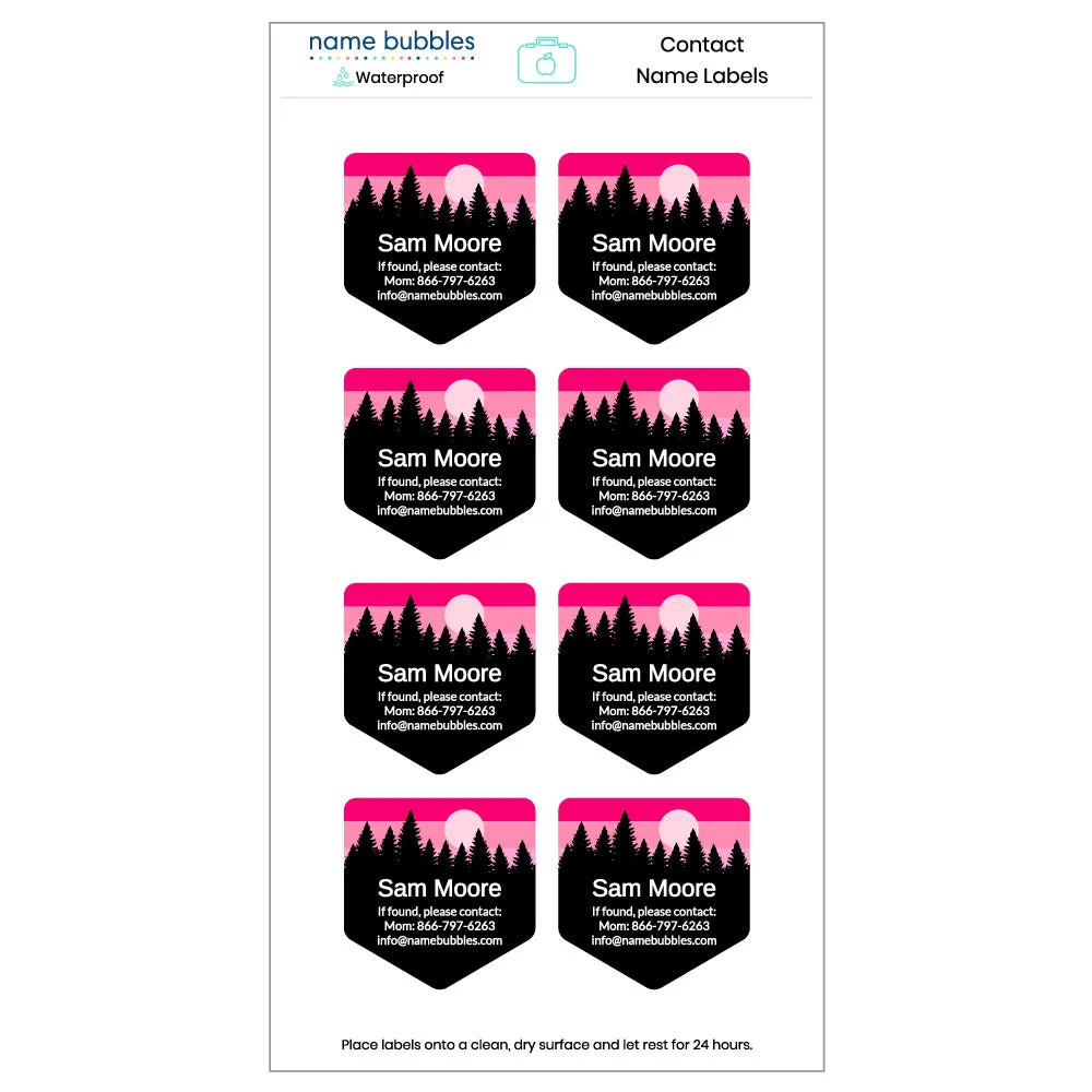 Forest Sky Contact Labels