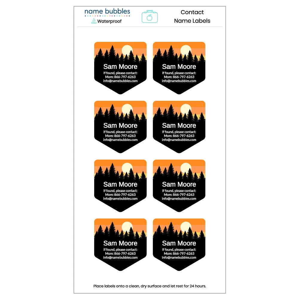 Forest Sky Contact Labels