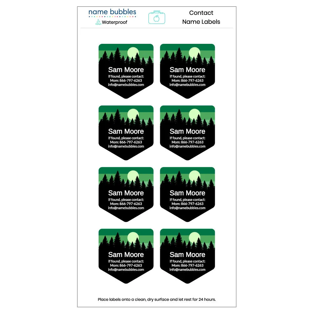 Forest Sky Contact Labels