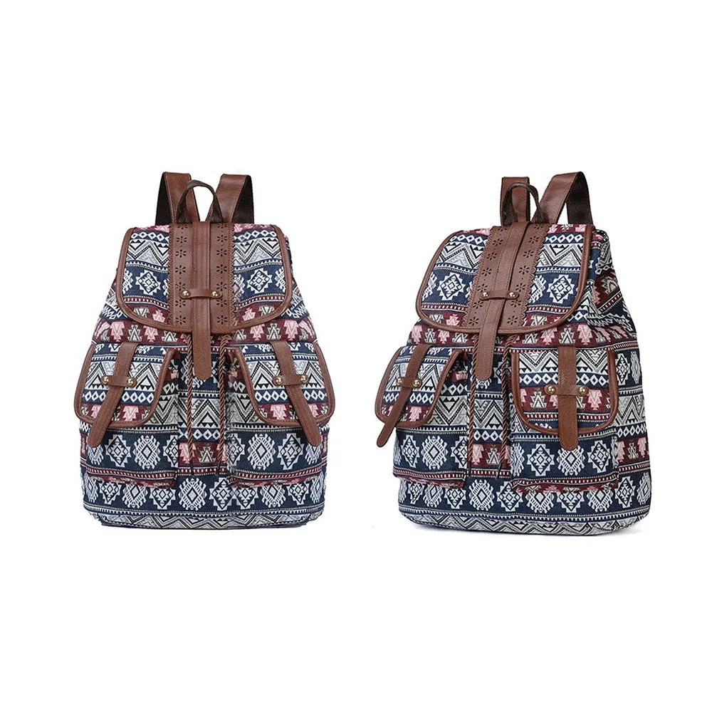 Geometric Canvas Backpacks Style 1
