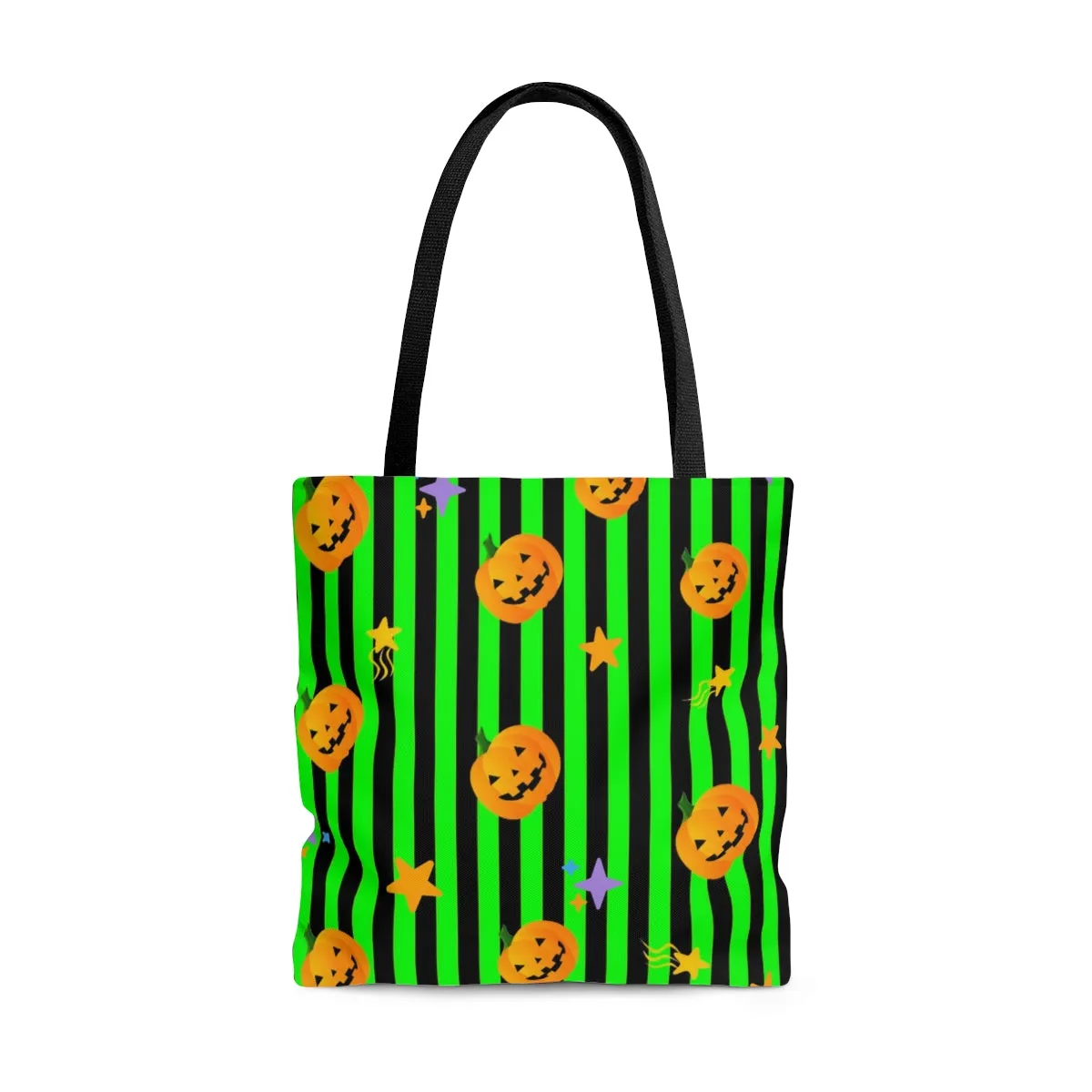 Halloween Pumpkin King Tote Bag in Lime Green