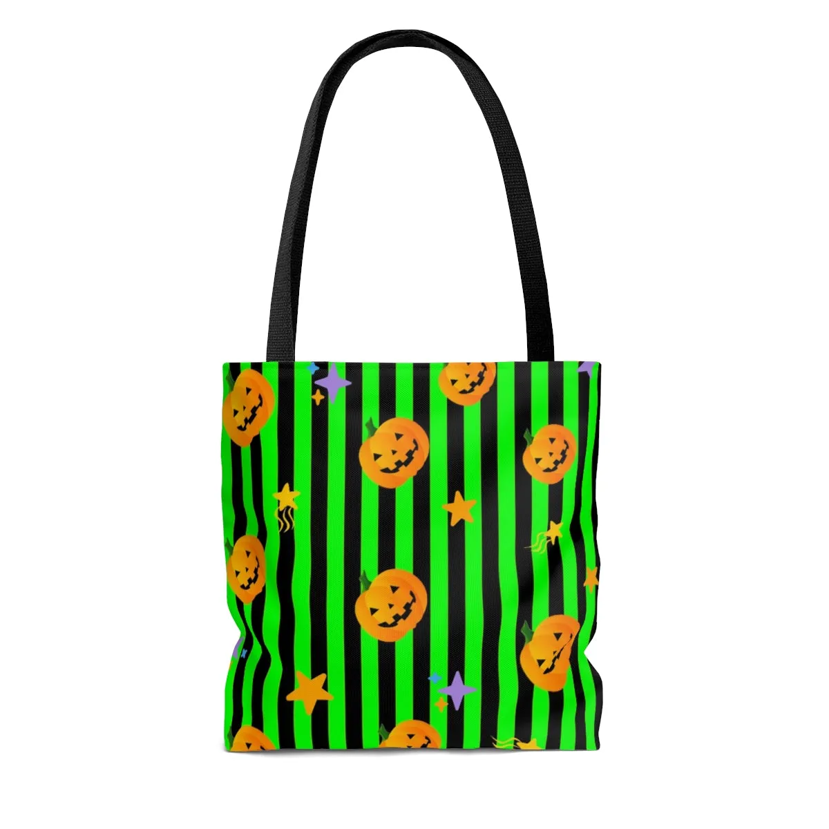 Halloween Pumpkin King Tote Bag in Lime Green