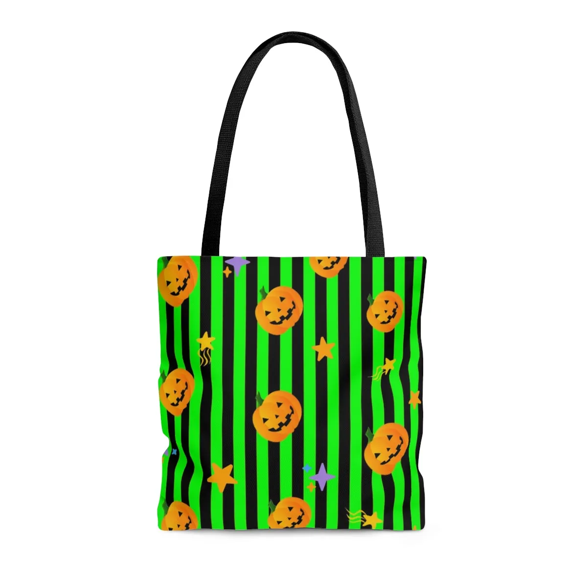Halloween Pumpkin King Tote Bag in Lime Green
