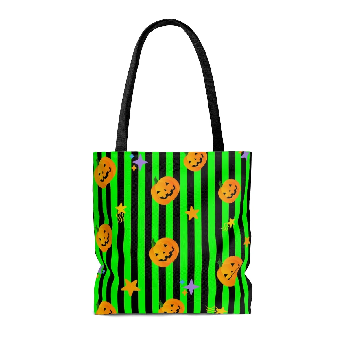 Halloween Pumpkin King Tote Bag in Lime Green