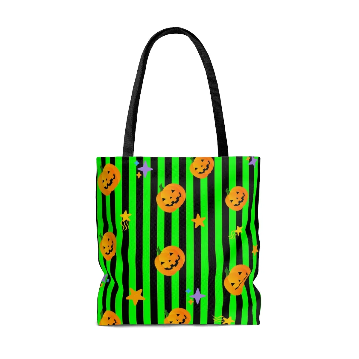 Halloween Pumpkin King Tote Bag in Lime Green