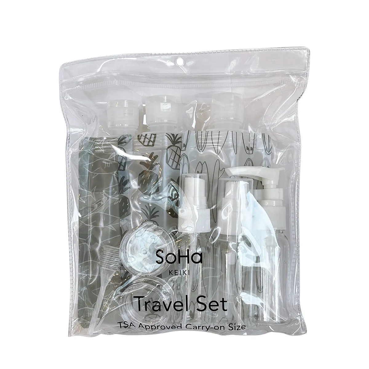 Hawaii Faves in B&W Keiki Travel Pouch, Set of 11
