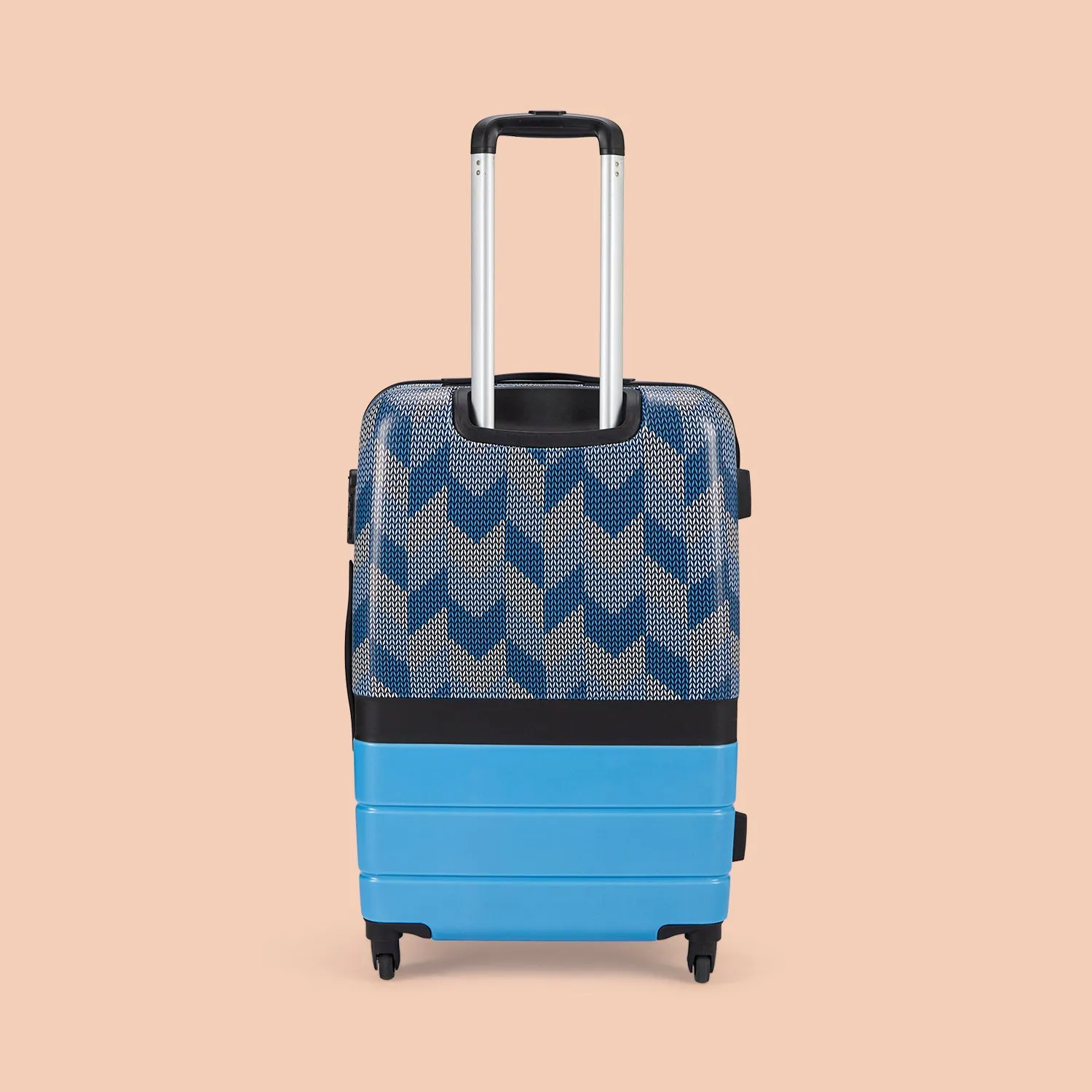 Himachal Chevron Blue Raahi Trolley Bag (Medium)