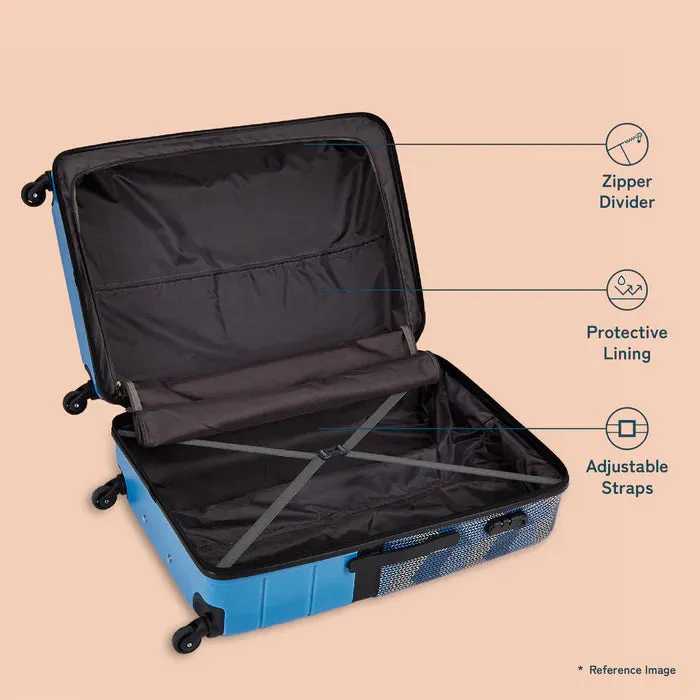 Himachal Chevron Blue Raahi Trolley Bag (Medium)