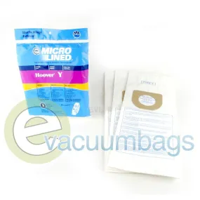 Hoover Style Y Upright Micro-Lined Paper Vacuum Bags by DVC, Generic 3 Pack #448184