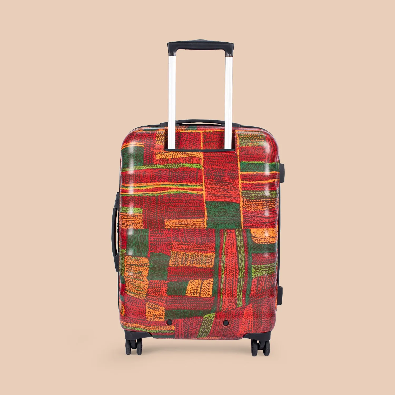 Indus Lattice Red Amorah Trolley Bag (Medium)