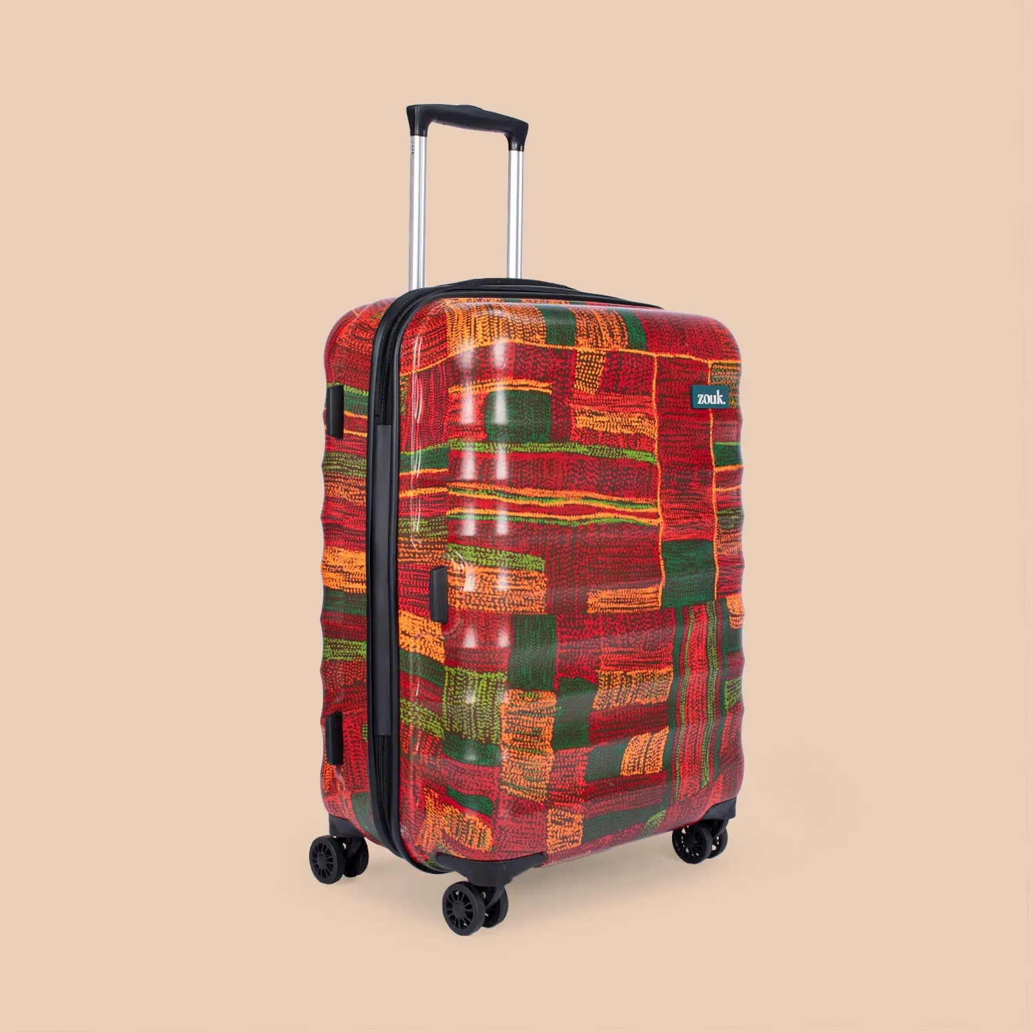 Indus Lattice Red Amorah Trolley Bag (Medium)