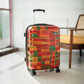 Indus Lattice Red Amorah Trolley Bag (Medium)