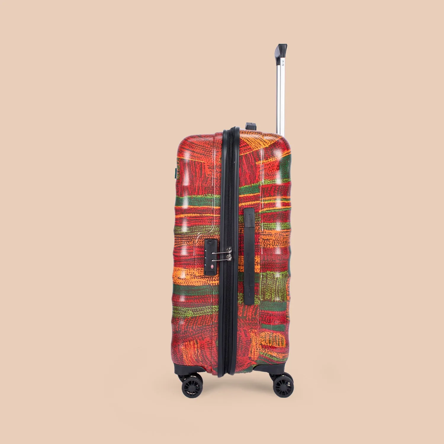 Indus Lattice Red Amorah Trolley Bag (Medium)
