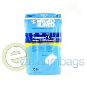 Kenmore Style C/Q and Panasonic Style C5 Vacuum Bags by DVC, 10 Pack #46-2436-07