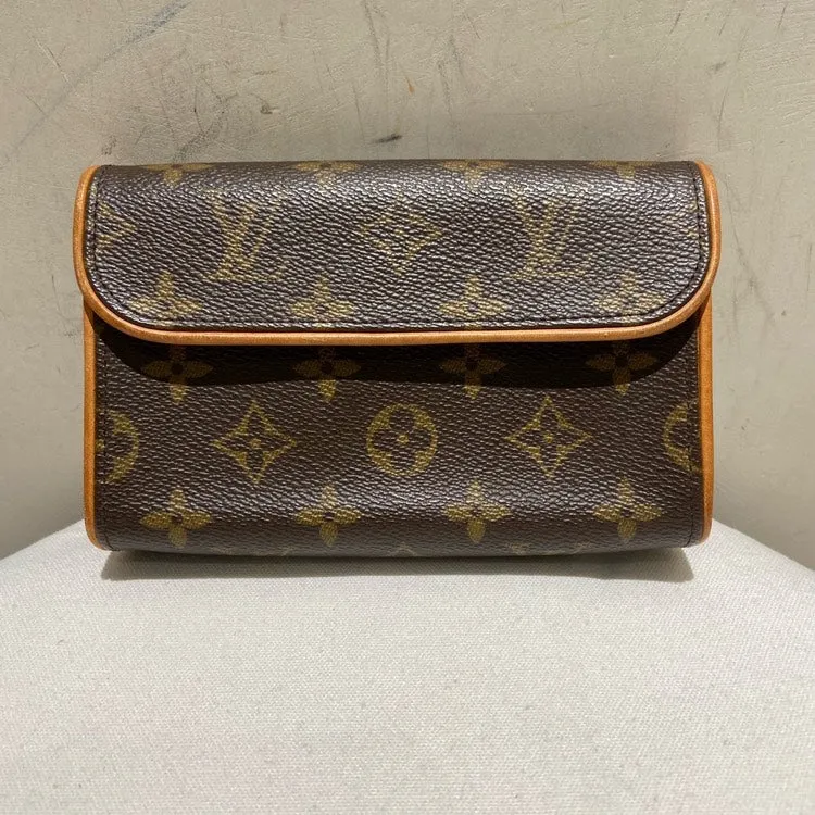 Louis Vuitton Monogram Canvas Chest Bag Brown Vintage Style Small