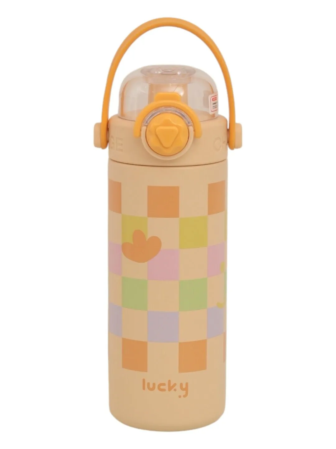 Lucky Checkered Hot & Cold Stainless Steel Sipper Bottle- 600 ML