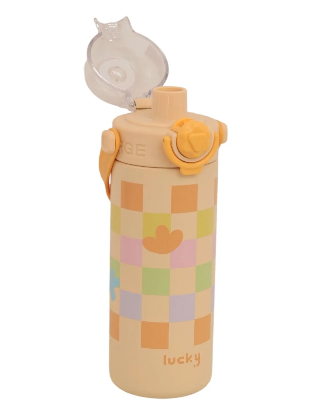 Lucky Checkered Hot & Cold Stainless Steel Sipper Bottle- 600 ML