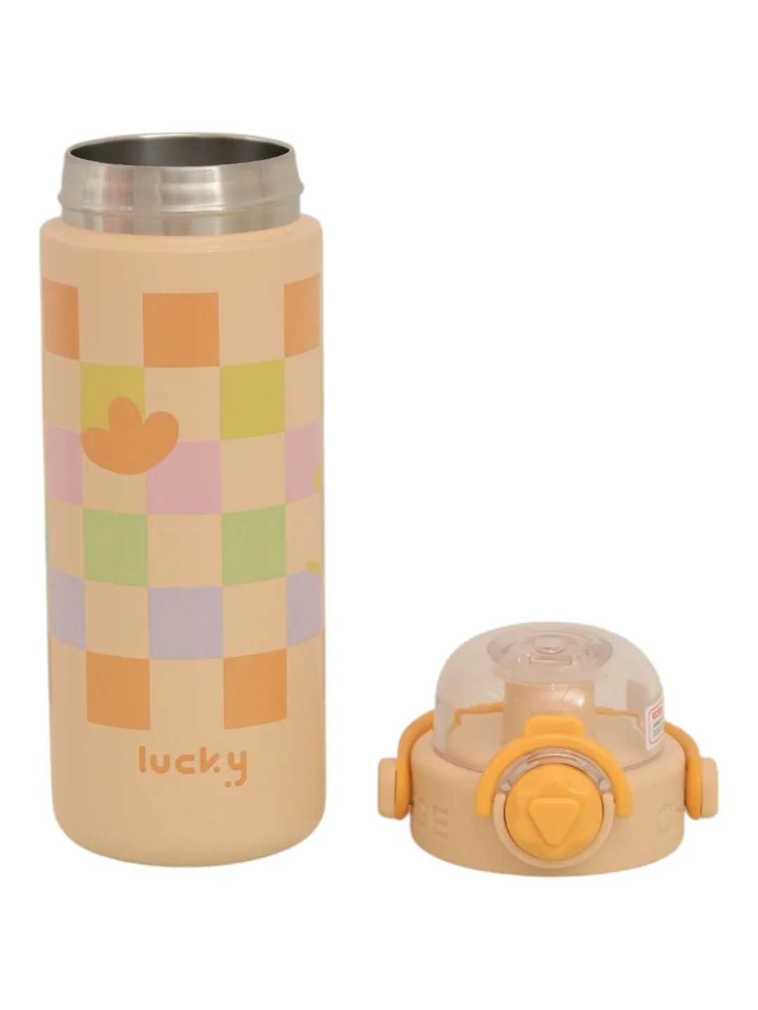 Lucky Checkered Hot & Cold Stainless Steel Sipper Bottle- 600 ML
