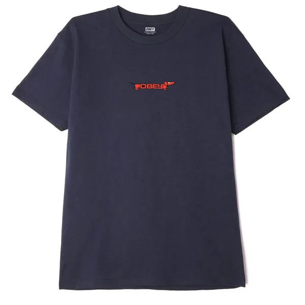 Obey Hot Dog T-Shirt - Navy