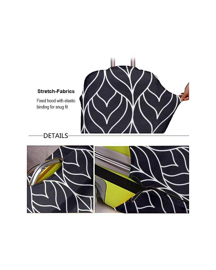 ONLY LUGGAGE COVER | Stylish Black Polyester Stretchable Printed Protective Luggage Bag Cover