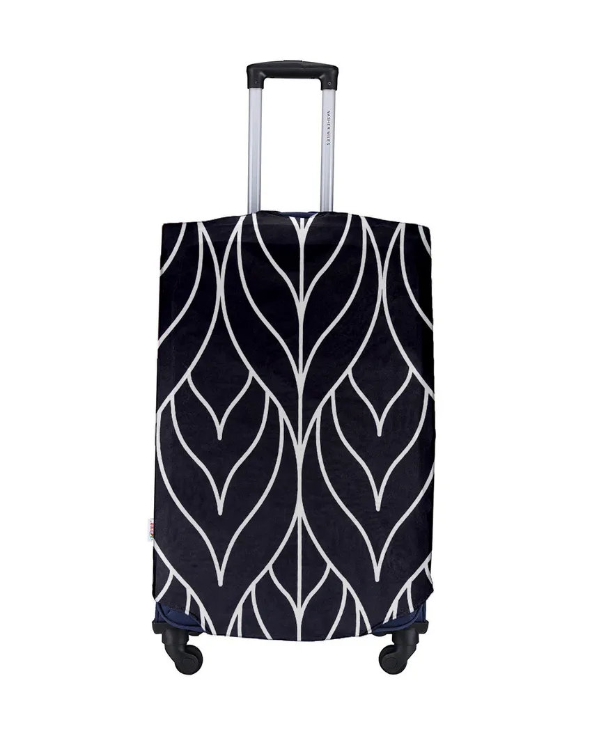 ONLY LUGGAGE COVER | Stylish Black Polyester Stretchable Printed Protective Luggage Bag Cover