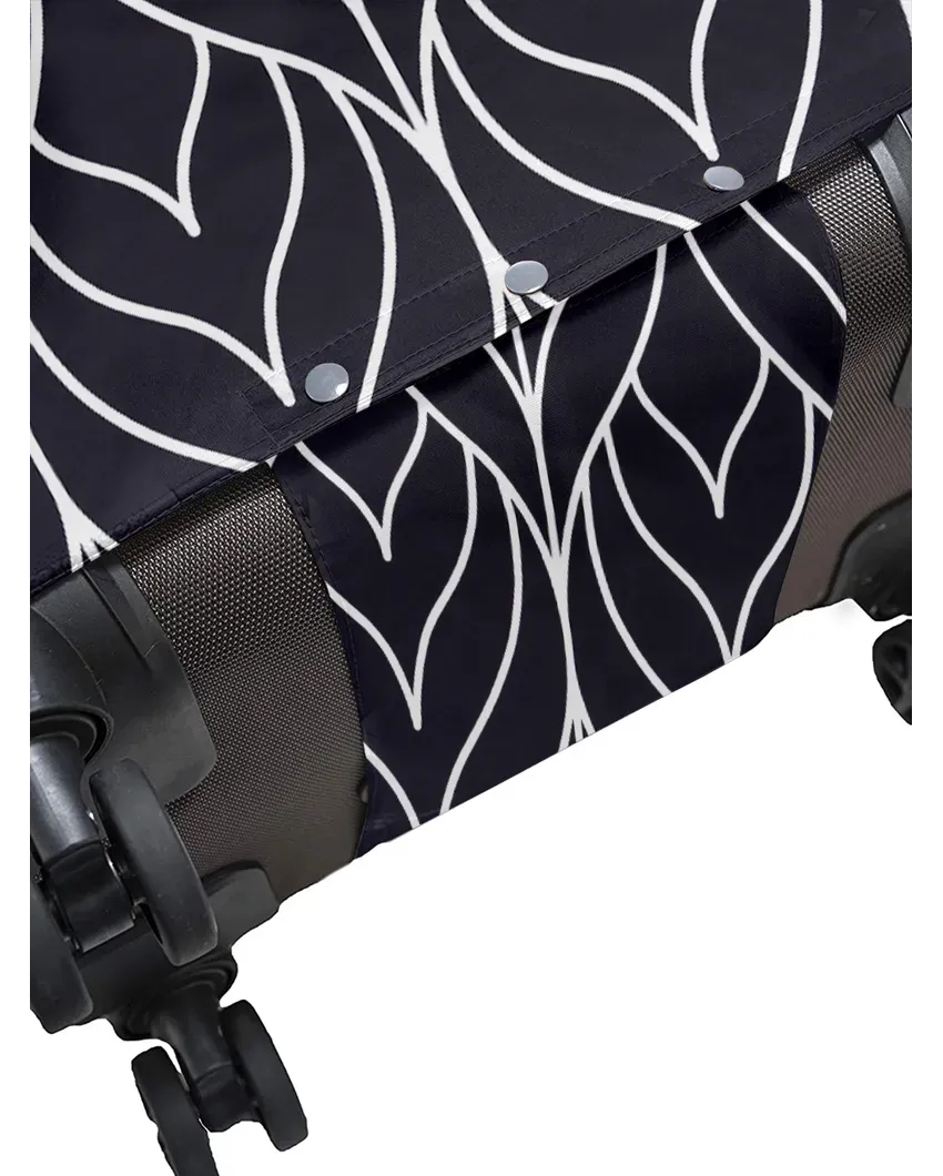 ONLY LUGGAGE COVER | Stylish Black Polyester Stretchable Printed Protective Luggage Bag Cover