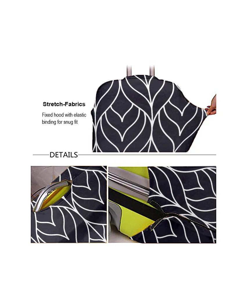 ONLY LUGGAGE COVER | Stylish Black Polyester Stretchable Printed Protective Luggage Bag Cover