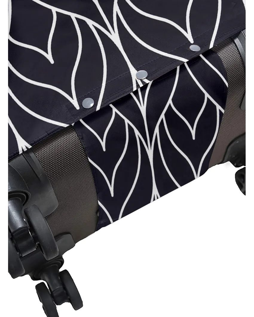 ONLY LUGGAGE COVER | Stylish Black Polyester Stretchable Printed Protective Luggage Bag Cover